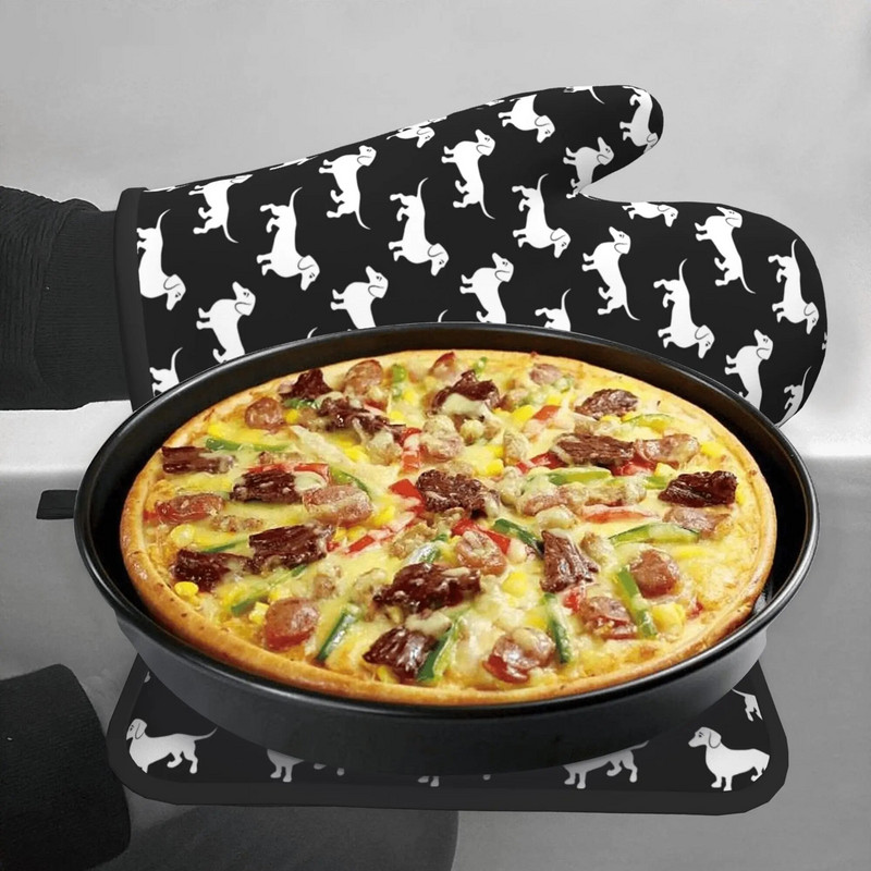 Armsa taksi mustriga köök kuumakindlad kindad naljakad libisemiskindlad ahjukindad ja potihoidjate komplektid küpsetamiseks ja grillimiseks