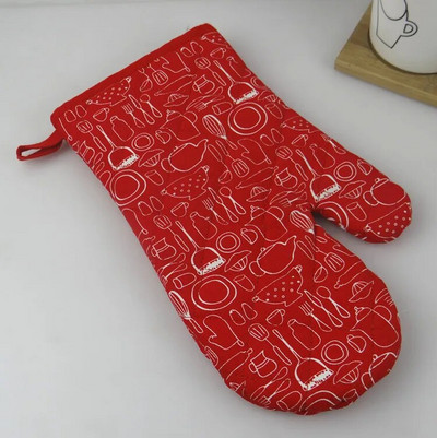 Kuhinjska toplinska izolacija za mikrovalnu pećnicu Rukavice za pećnicu Pamučni držači za lonce Crvena crna nordijska neklizajuća podloga Roštilj za pečenje Alati za kuhanje