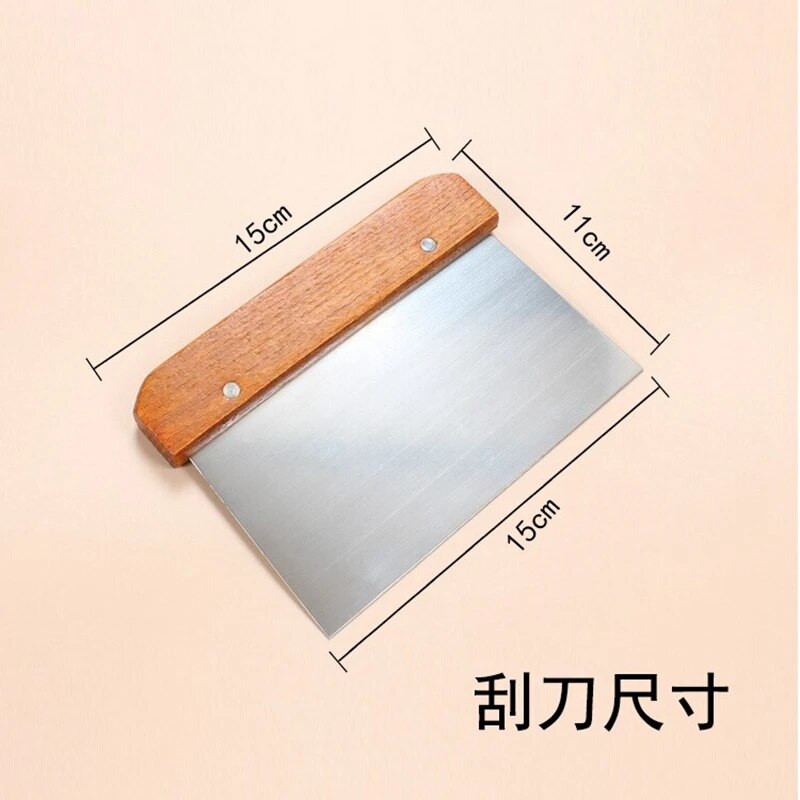 Drevená rukoväť Nerezová oceľová sekačka na cesto Pečenie Cestoviny Stierka Cesto Škrabka na cesto Nástroje na pečenie Nástroje na zdobenie tort