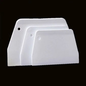 valge tahvel Plastikust kondiitritoodete lõikur Pizza Taignakaabits Kook Spaatlid Tööriistad Fondant Sugarcraft Trapetsikujuline Leivaküpsetaja Võinuga