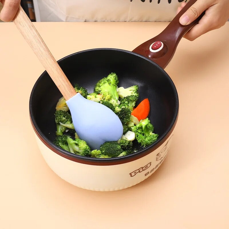 Roosa Love silikoonist spaatliga südamekujulised puidust varrega spaatlid küpsetuslabidas kööginõud munategemise koogi küpsetamise tööriist