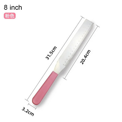 6/8/10 palcová nerezová oceľová špachtľa na tortu, maslový krém, poleva, nôž na hladšie kuchynské pečivo, nástroje na zdobenie torty