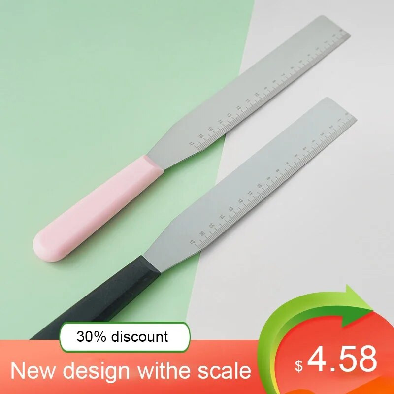 6/8/10 palcová nerezová oceľová špachtľa na tortu, maslový krém, poleva, nôž na hladšie kuchynské pečivo, nástroje na zdobenie torty