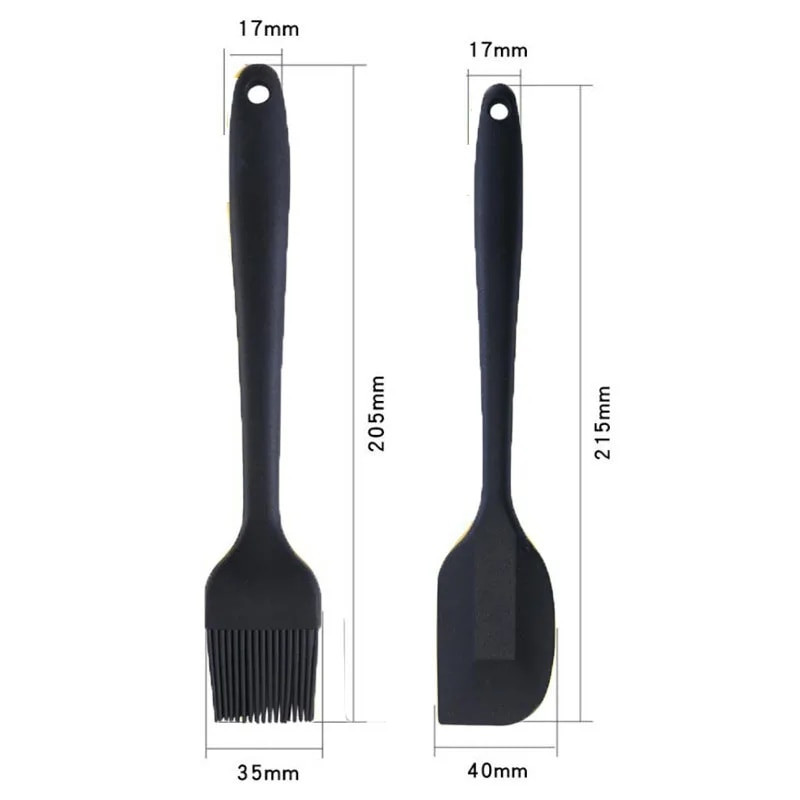 3 ks / 1 ks silikónová špachtľa na krémový maslový koláč, špachtľa na cesto + štetec na olej + škrabka na cesto, krájač, špachtľa na pečenie, kuchynské náčinie, nástroj na varenie