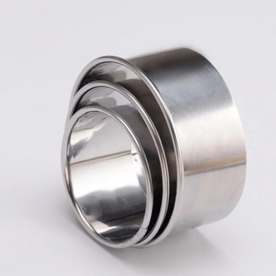 3 bucăți de tăiat aluat din oțel inoxidabil Forme pentru găluște Forme rotunde pentru biscuiți pentru biscuiți Dispozitive circulare pentru produse de patiserie Forme circulare pentru coacere