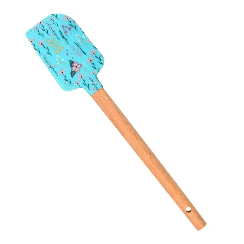 1 tk jõulude pikk spaatliga silikoonkreem kodukook jõulude küpsetustarvikute valmistamiseks kõrge temperatuuriga küpsetustööriist