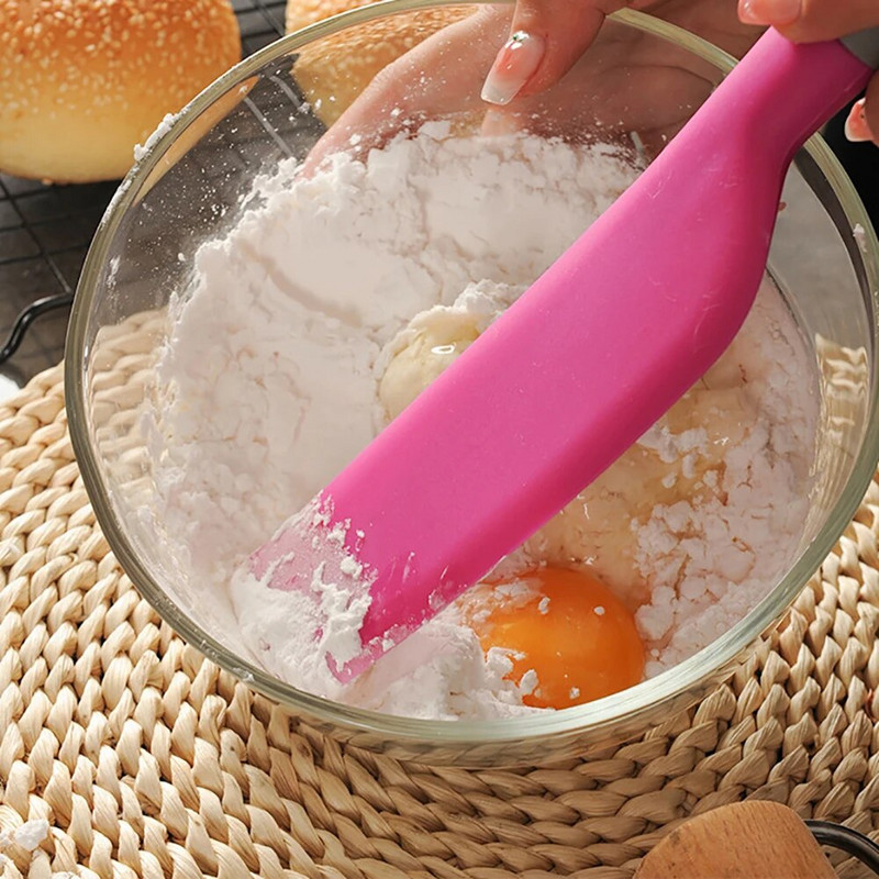 33 cm didelė silikoninė kepimo mentelė, neprideganti kreminė sviestinė mentelė karščiui atspari sausainių šokolado tešlos grandiklis Virtuvės įrankiai