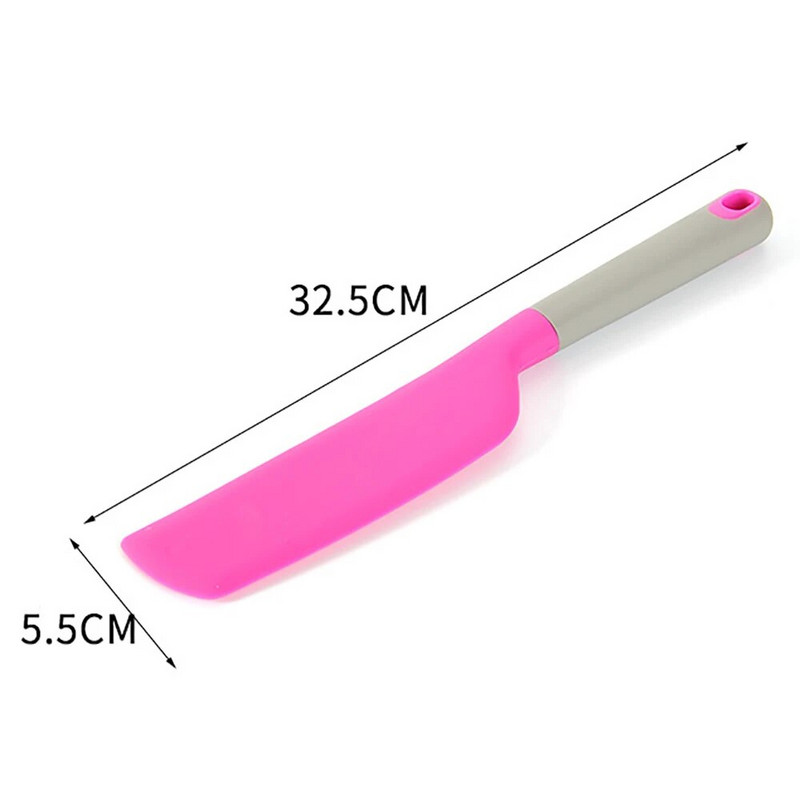 33 cm didelė silikoninė kepimo mentelė, neprideganti kreminė sviestinė mentelė karščiui atspari sausainių šokolado tešlos grandiklis Virtuvės įrankiai