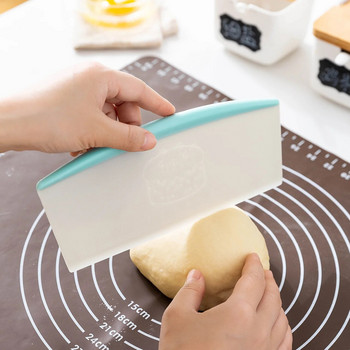 9-инчов нож за сладкиши Пластмасови шпатули за торта Скрепер за тесто с мерителна скала Нож за масло Хляб Пица Фондан Инструменти за печене Направи си сам