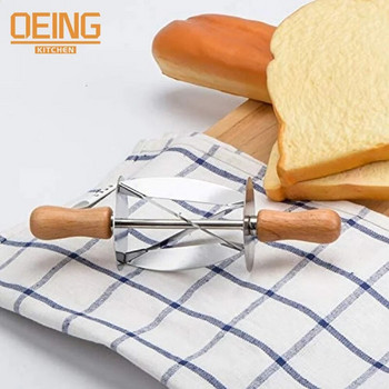 Κόφτης από ανοξείδωτο ατσάλι για την παρασκευή κρουασάν ψωμιού κουζίνας ψησίματος πλάτης ζύμης κοπής εργαλείο διακόσμησης μαχαίρι κουζίνας