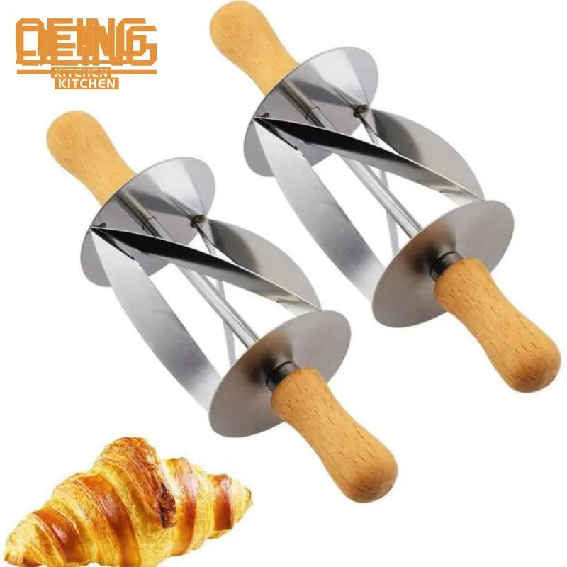 Rezač za valjanje od nehrđajućeg čelika za izradu kruha za kroasane Kuhinjsko pečenje Rezač za valjanje tijesta Alat za ukrašavanje kolača Kuhinjski nož