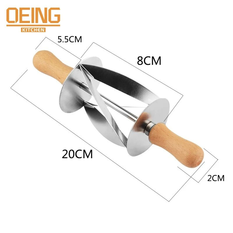 Rezač za valjanje od nehrđajućeg čelika za izradu kruha za kroasane Kuhinjsko pečenje Rezač za valjanje tijesta Alat za ukrašavanje kolača Kuhinjski nož