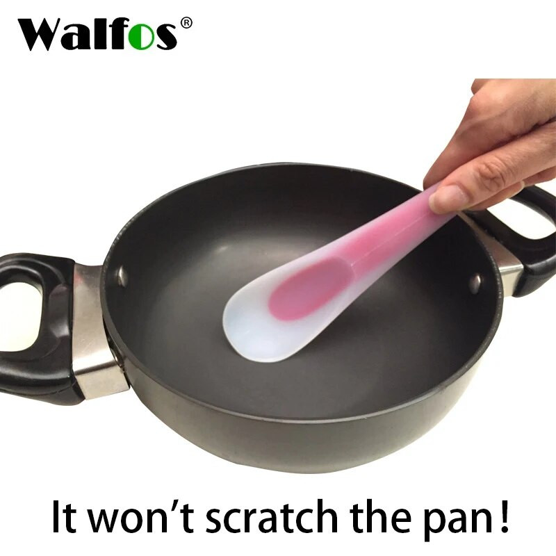 WALFOS Küpsetustööriistad kookide jaoks Topelt silikoonist spaatliga lusikas küpsiselabidad saia kaabitsa segisti või jäätiselusikas