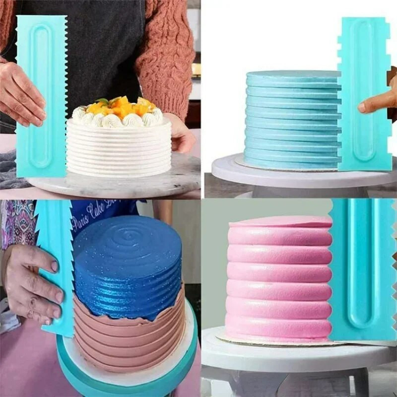 Ξύστρα κρέμας Ακανόνιστες άκρες δοντιών Σπάτουλες κέικ Ξύστρα ψησίματος Φοντάν Κέικ Κόφτες ζαχαροπλαστικής Εργαλεία DIY Διακόσμηση