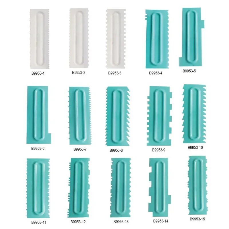 Ξύστρα κρέμας Ακανόνιστες άκρες δοντιών Σπάτουλες κέικ Ξύστρα ψησίματος Φοντάν Κέικ Κόφτες ζαχαροπλαστικής Εργαλεία DIY Διακόσμηση