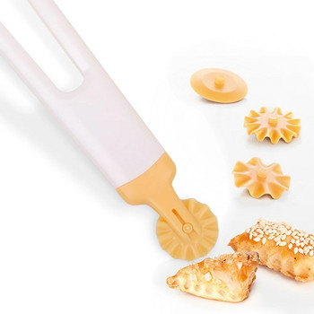 Κόφτης μπισκότων με ρολό μπισκότων Μπισκότο με στρογγυλή ρολό Λεπίδα κοπής Ζύμη με κύκλο για Εργαλεία ψησίματος με κρούστα ζαχαροπλαστικής πίτσας