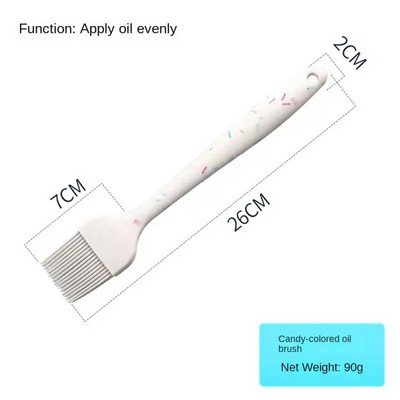 Alati za pečenje Silikonski mali strugač Četka za ulje Lopatica Mini četka za roštilj Integrirano kuhinjsko posuđe otporno na toplinu