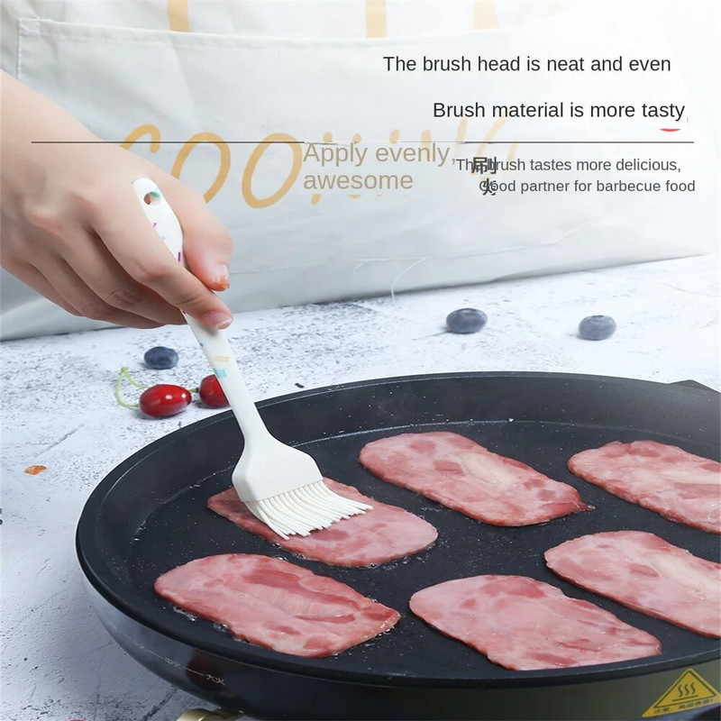 Alati za pečenje Silikonski mali strugač Četka za ulje Lopatica Mini četka za roštilj Integrirano kuhinjsko posuđe otporno na toplinu