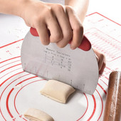 Roostevabast terasest taignalõikur koos skaalaga kondiitrikaabitsaga hakkija pizzajagaja poolringikujuline leivaeraldaja jahu kondiitritooted