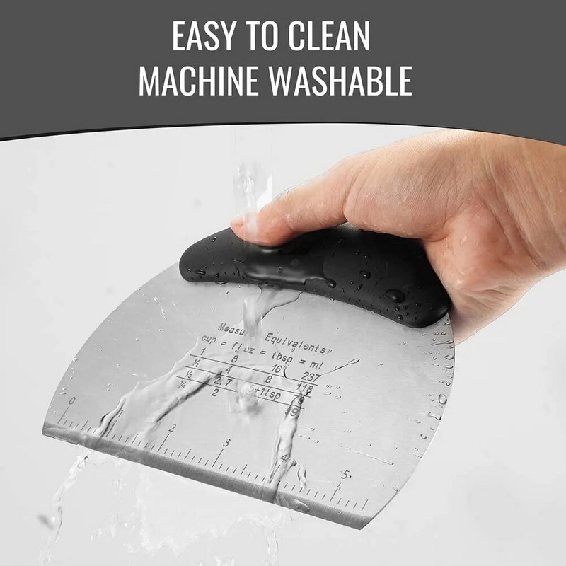 Roostevabast terasest taignalõikur koos skaalaga kondiitrikaabitsaga hakkija pizzajagaja poolringikujuline leivaeraldaja jahu kondiitritooted