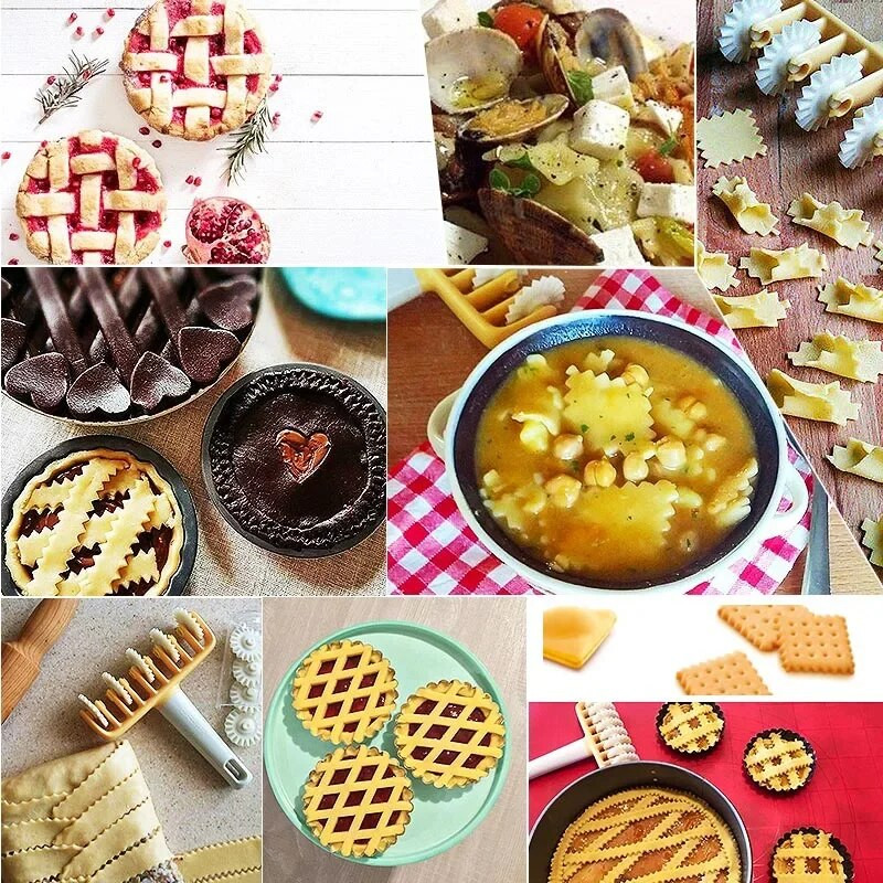 37 tükki / köögi küpsetustööriistade komplekt fondant lindilõikur, 4 erinevat reljeefset hammasrattakomplekti koogitaina lõikurite kondiitritööriistad