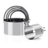 5 tk Roostevabast terasest taignapress 0978 ümmargune küpsisekomplekt käepidemega sõõrik/küpsis