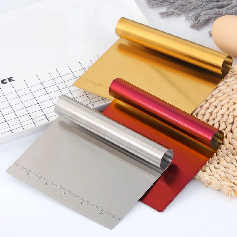 1 tk metallist kaabitsaga kook roostevabast terasest taignalõikur Käsitsi kondiitritoodete spaatlid Pizza kaabits Küpsetamine kondiitritooted Köögitarvikud