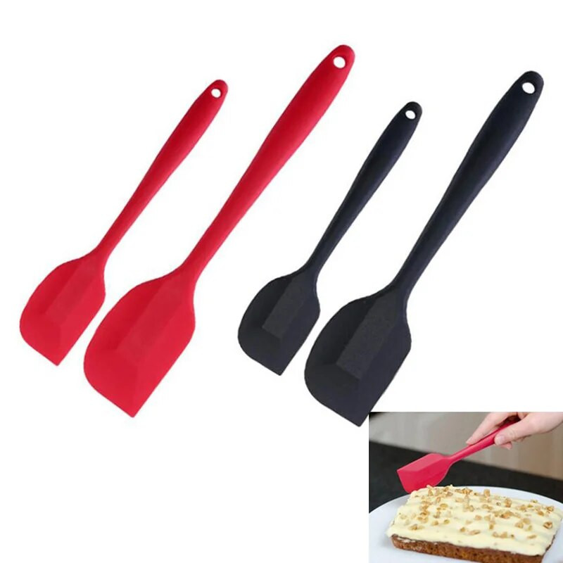 2tk/pakk Silikoonist spaatliga kuumuskindel küpsetuskraabits või-kreemikoogi siluja poleerimisvahend koogikaunistustööriist võisegisti