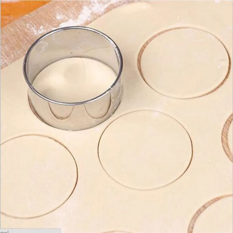 1vnt nerūdijančio plieno apvalūs koldūnai formelių rinkinys pjaustytuvas sausainių tešlos įvynioklis tešlos pjaustymo įrankis virtuvės prietaisai