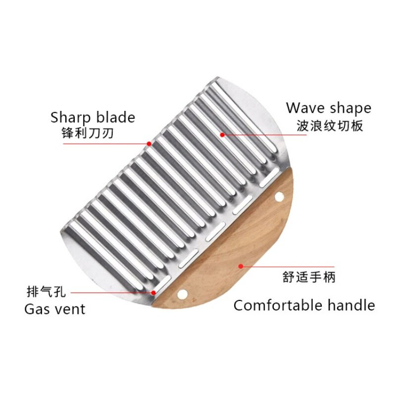 Roostevabast terasest kondiitritoodete lõikur jahu kondiitritoodete kaabits tükeldaja kaalu tainas pitsa lõikur laine nuga friikartulite viilutaja