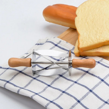 Κουζίνα ψησίματος Κόφτης ζύμης από ανοξείδωτο χάλυβα για την παρασκευή κέικ κρουασάν Εργαλεία διακόσμησης Μαχαίρι για ψωμί για κρουασάν