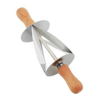 Кухненски нож за разточване на тесто от неръждаема стомана за приготвяне на инструменти за украса на торта за кроасан Нож за разточване на хляб за кроасан