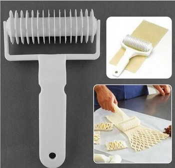 1 τμχ Πλαστικό εργαλείο ψησίματος Δίχτυ μαχαίρι ζαχαροπλαστικής με δικτυωτό ρολό για πίτσα για μπισκότα ζύμης Αξεσουάρ χειροτεχνίας κουζίνας