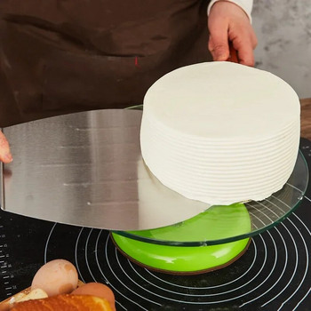 Тава за прехвърляне на торта от неръждаема стомана Инструмент за сервиране на торта Пица Хляб Подвижна чиния Повдигач за торта Лопата Инструмент за печене Кухненска стъргалка