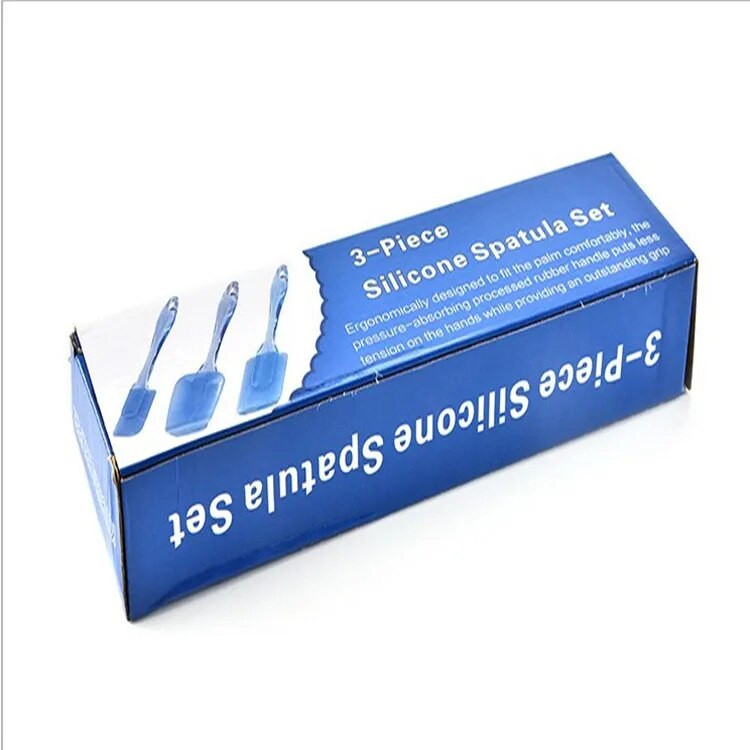 3-osalised painduvad silikoonist spaatlid BPA-vaba kuumakindla küpsetuslabida komplekt segamiseks kraapimiseks toiduvalmistamiseks KC0438