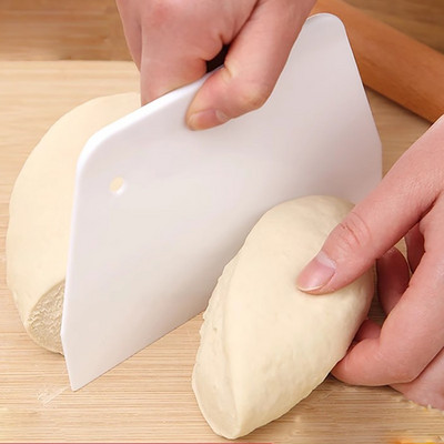 Многофункционална резачка за тесто Купа Скрепер за тесто за хляб Фондан Крем за торта Шпатула Направи си сам резачки за сладкиши Скрепери Кухненски комплект за печене