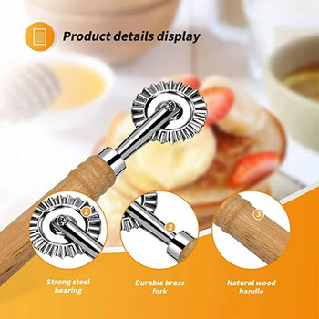 Απλό DIY Κόφτης ζυμαρικών Στρογγυλό διαχωριστικό πίτσας και μαχαίρι Ζυμαρικά Ζυμαρικά Εργαλεία κοπής ψησίματος για το σπίτι Κουζίνα μπισκότων