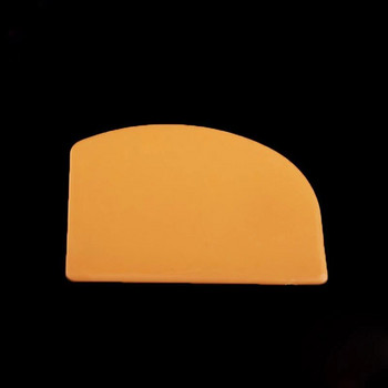 1 бр. Оранжево меко, гъвкаво пластмасово стъргало за крем за тесто Шпатула за торта Реза за сладкиши Масло за печене на торта Инструменти за печене на хляб