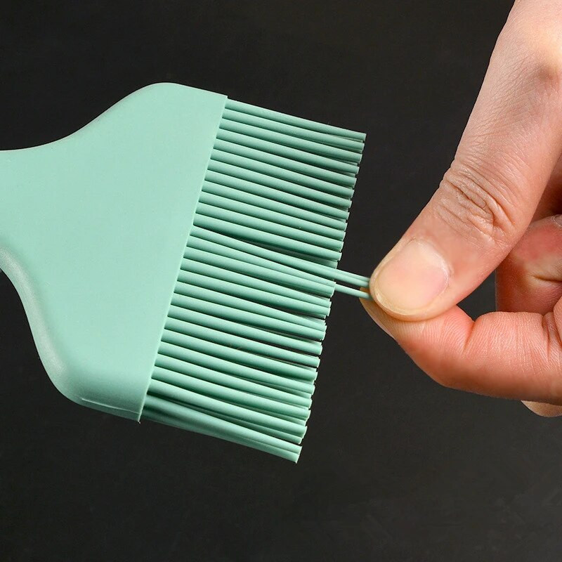 Didelis platus silikoninis aliejaus šepetėlis Nelipnus karščiui atsparus kepsninės duonos tešlos kepimo šepetys Virtuvės pyragaičių BBQ kepimo įrankiai