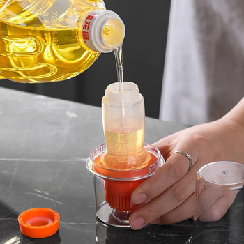 Силиконова полупрозрачна четка за бутилки с олио за барбекю, устойчива на висока температура четка за намазване за сосове за подправки, готвене, инструменти за печене