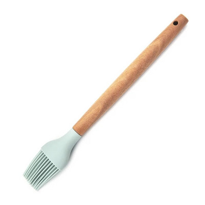 Medinės rankenos silikono aliejaus šepetėlis kepsnių šepečiai Kepimo tešlos tešlai Kiaušinis Skystis maišymo įrankiai Tortai Kremo reikmenys Virtuvės reikmenys