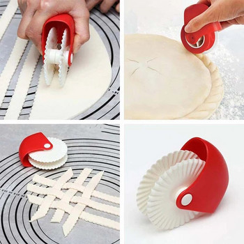 Ръчна машина за юфка Lattice Roller Wheel Cutter DIY Pastry Dough Pizza Pasta Cutter Tool Noodle Roll Fancy Knife Baking Tool