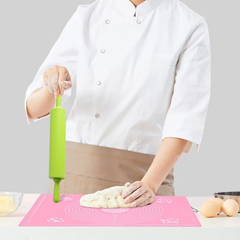 Незалепваща пластмасова дръжка Игла Валяк за тесто за сладкиши Брашно Силиконова точилка Кухненско печене Инструменти за готвене Коледна точилка