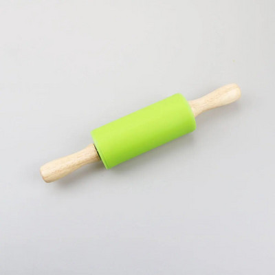 Silikoonmaailm Mittenakkuva silikoonrulliga puidust käepidemega Fondant DIY kondiitritooted Taigna jahurull Köök Küpsetamine Toiduvalmistamise tööriistad