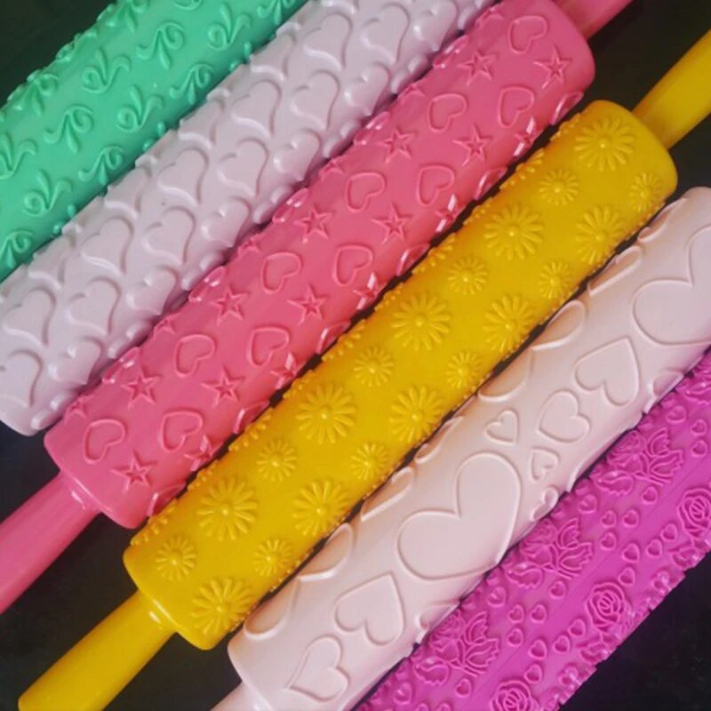 Nelipnūs plastikiniai kočo kaiščiai Reljefinis ritininis pyragas Fondant sausainis Šokoladas „pasidaryk pats“ dekoravimo įrankiai Virtuvės kepimo reikmenys