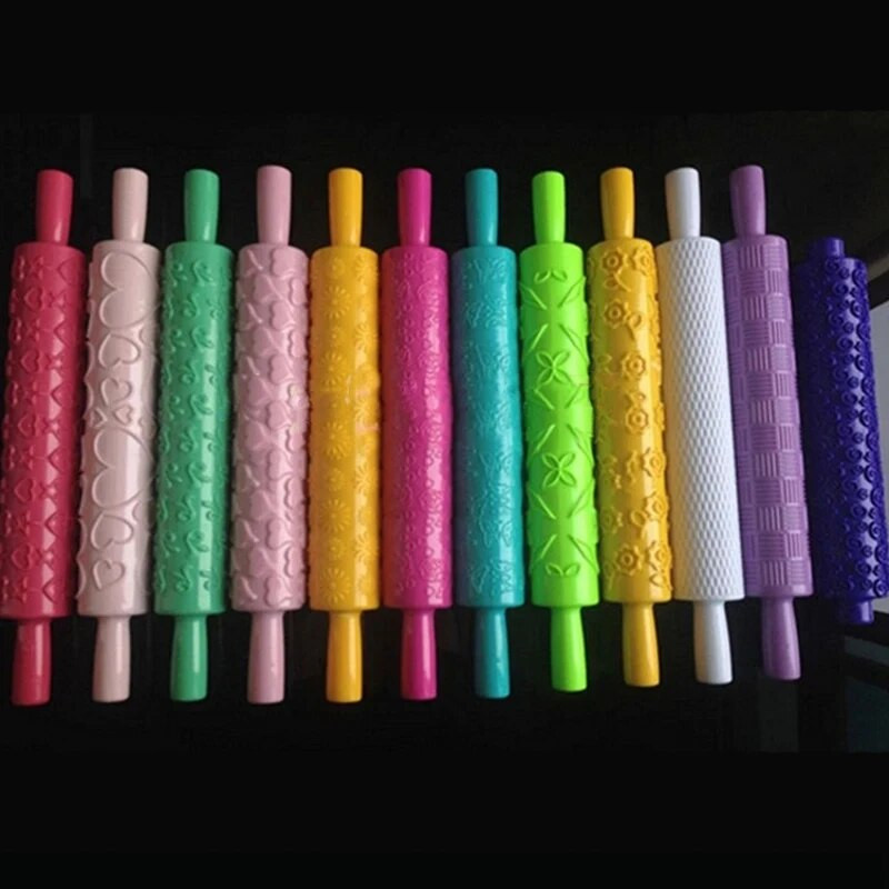 Nelipnūs plastikiniai kočo kaiščiai Reljefinis ritininis pyragas Fondant sausainis Šokoladas „pasidaryk pats“ dekoravimo įrankiai Virtuvės kepimo reikmenys