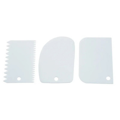 3 vnt / rinkinys Tešlos pjaustyklės pyrago pjaustyklės Daugiaspalvis kepimo įrankis grandiklis pyrago peiliukas silikoninis mentele kepimo konditerijos įrankiai