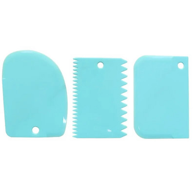 3 vnt / rinkinys Tešlos pjaustyklės pyrago pjaustyklės Daugiaspalvis kepimo įrankis grandiklis pyrago peiliukas silikoninis mentele kepimo konditerijos įrankiai