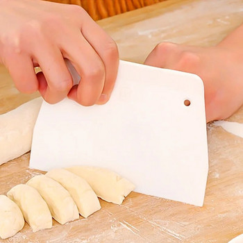 1 τεμ. Ξύστρα κρέμας Αντικολλητική σπάτουλα για κέικ τραπεζοειδής πλαστικό μαχαίρι ζύμης DIY Μπισκότα ζαχαροπλαστικής Ζύμη Αξεσουάρ ψησίματος κουζίνας
