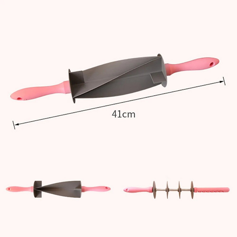 Reguleeritava teraga rulltihvt Croissanti lõikur Multifunktsionaalne leivaviilutaja Mitmefunktsiooniline leivalõikuri komplekt Reguleeritav taignarull